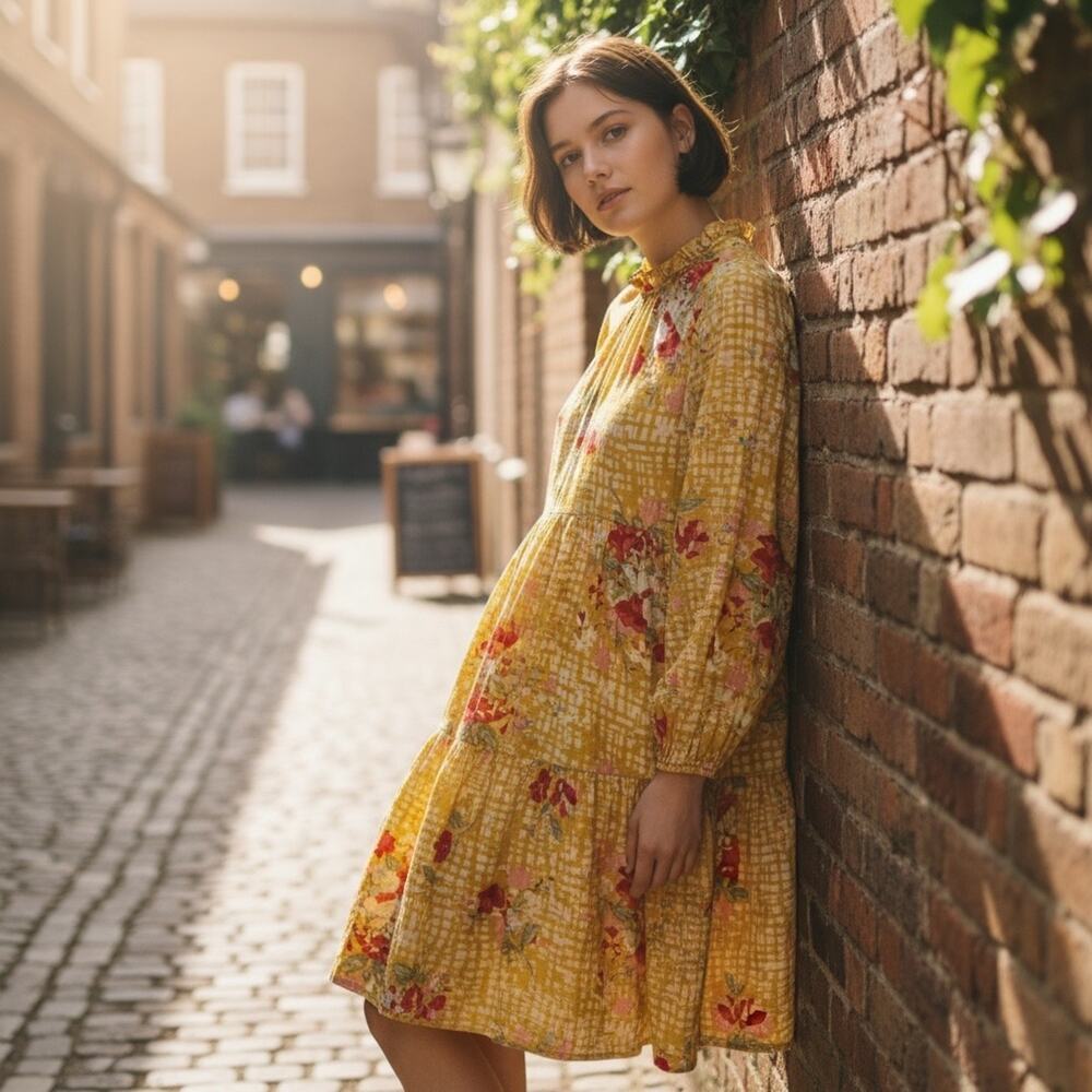 April Cornell Dress Floral Ruffle - Picture 12 of 12